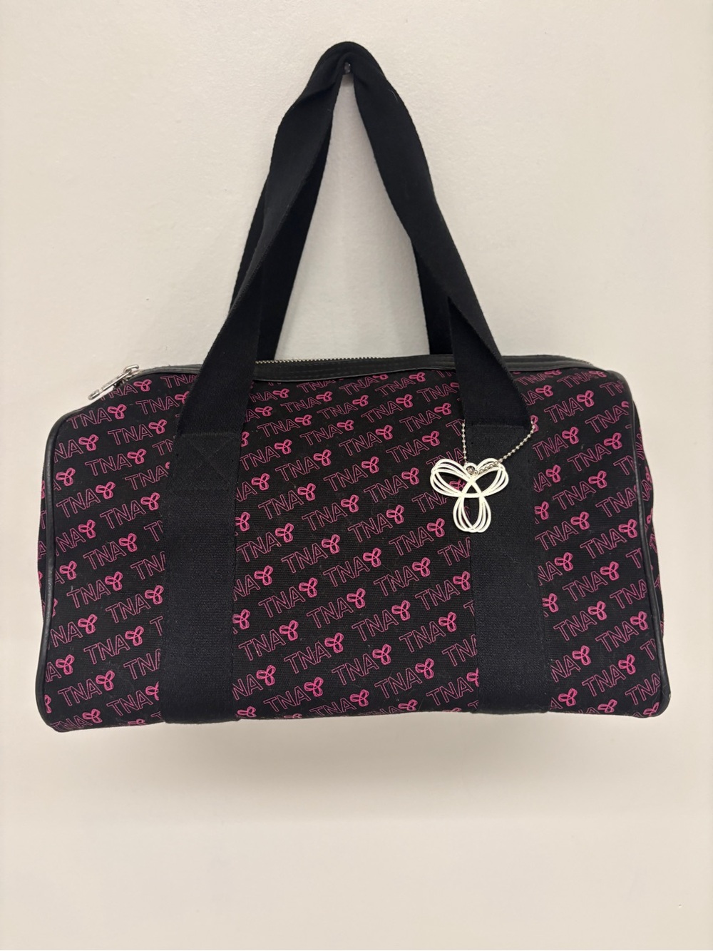 Vintage Y2K TNA Small Duffle with Charm